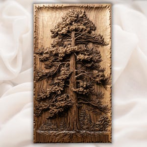 Towering Forest Tree STL view 1