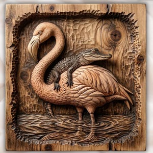 Flamingo STL view 1