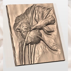 Mouse Relief STL view 3