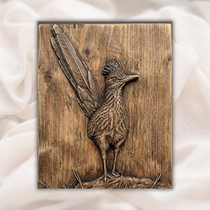 Roadrunner Bird 3D Relief STL view 1
