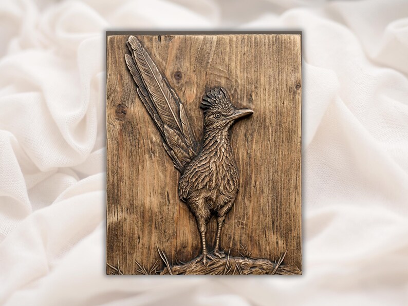 Roadrunner Bird 3D Relief STL