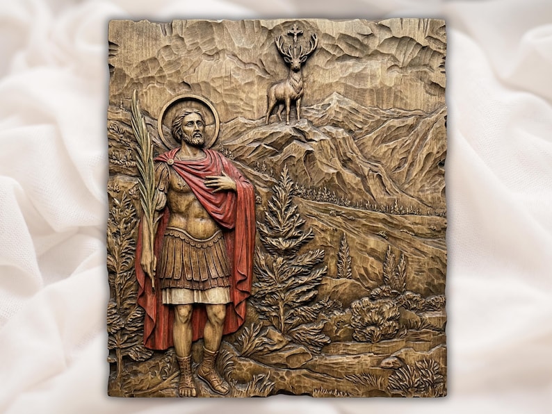 Saint Hubertus 3D Relief STL