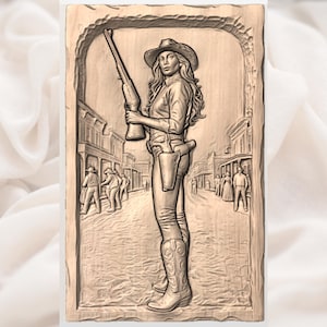 Western Cowgirl STL view 2
