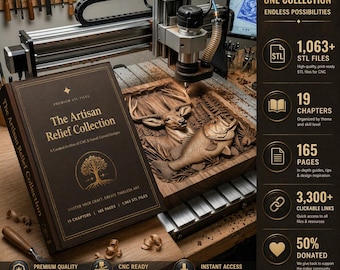 1000点以上のSTLファイルを含むCNCメガバンドルカタログ｜3Dレリーフ木彫りモデル｜レリーフレーザー彫刻｜デジタルダウンロード製品ガイドPDF