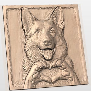 German Shepherd STL view 2