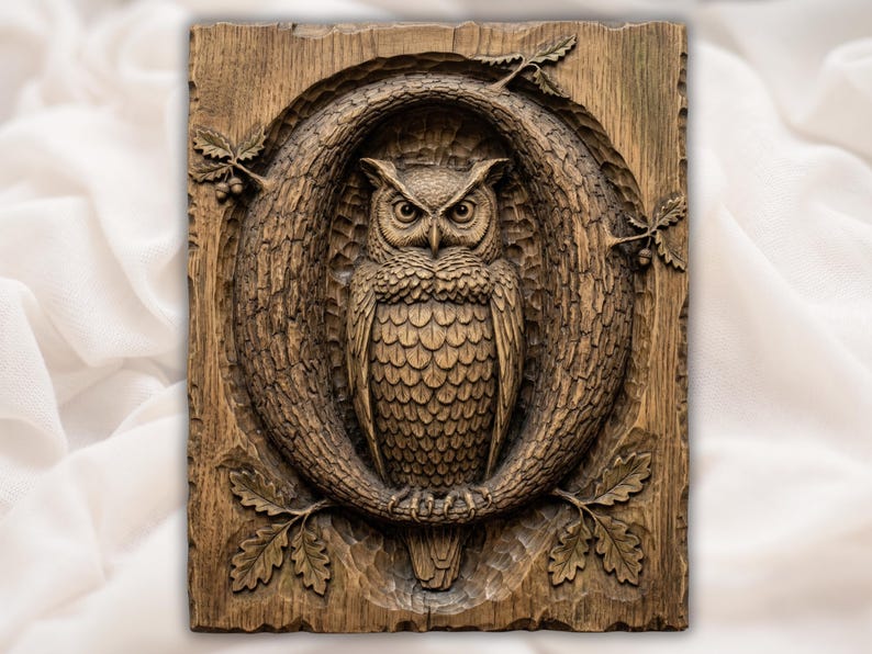Great Horned Owl Bas Relief STL
