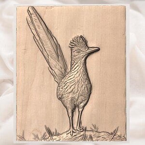 Roadrunner Bird 3D Relief STL view 2