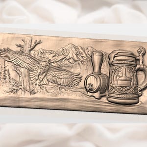 Eagle Beer Stein Relief STL view 2