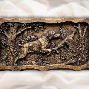 Brittany Spaniel Hunting Dog STL view 1