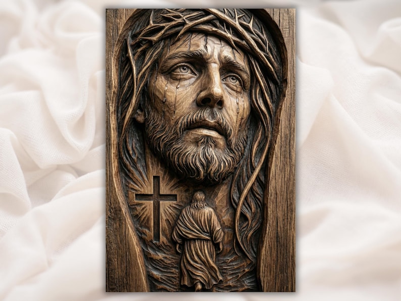 Jesus Crown of Thorns 3D Relief STL