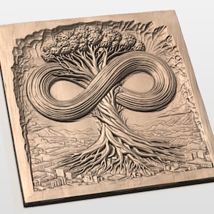 Tree of Life Infinity 3D Relief STL view 2