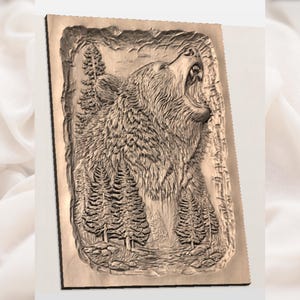 Roaring Bear Relief STL view 2