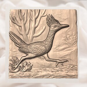 Running Roadrunner 3D Relief STL view 2