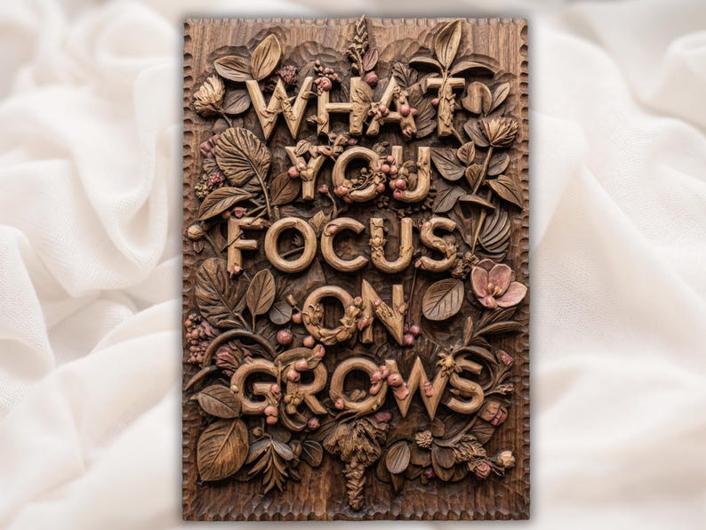 What You Focus on Grows 3D Relief STL