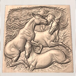 Wild Horse Herd STL view 2