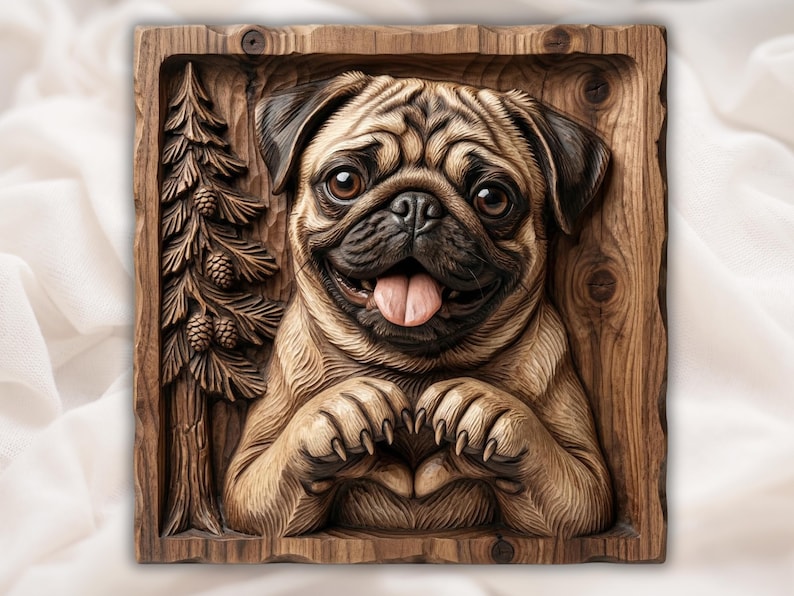 Pug Dog STL