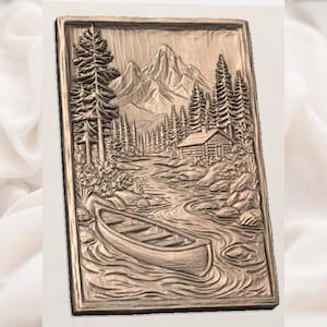 Canoe Lake Mountain 3D Relief STL view 3