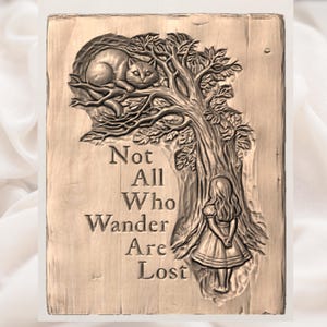 Not All Who Wander Are Lost 3D Relief STL view 3