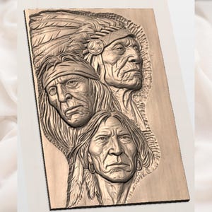 Tribal Elder Faces STL view 2