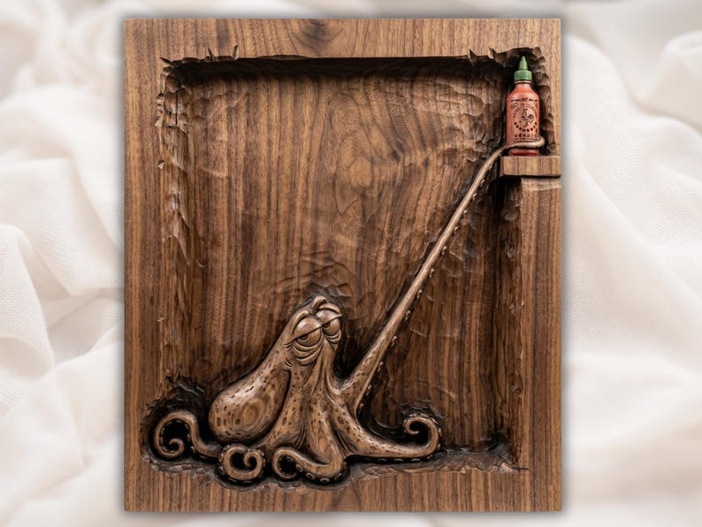 Funny Octopus Hot Sauce Relief STL