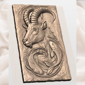 Alpine Ibex and Koi STL view 2