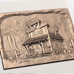 Old West Saloon STL view 2