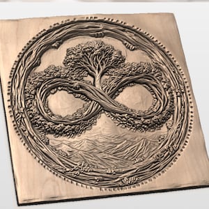 Infinity Tree of Life 3D Relief STL for CNC Router view 2