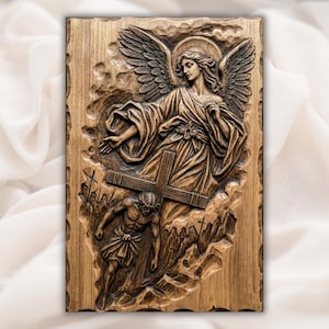Guardian Angel Relief STL view 1