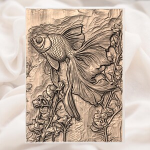 Goldfish 3D Relief STL File view 3