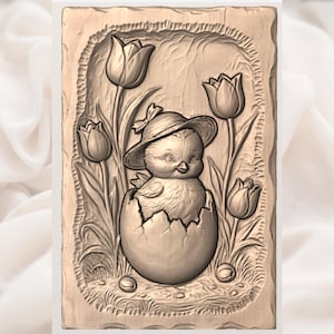 Easter Chick STL view 2