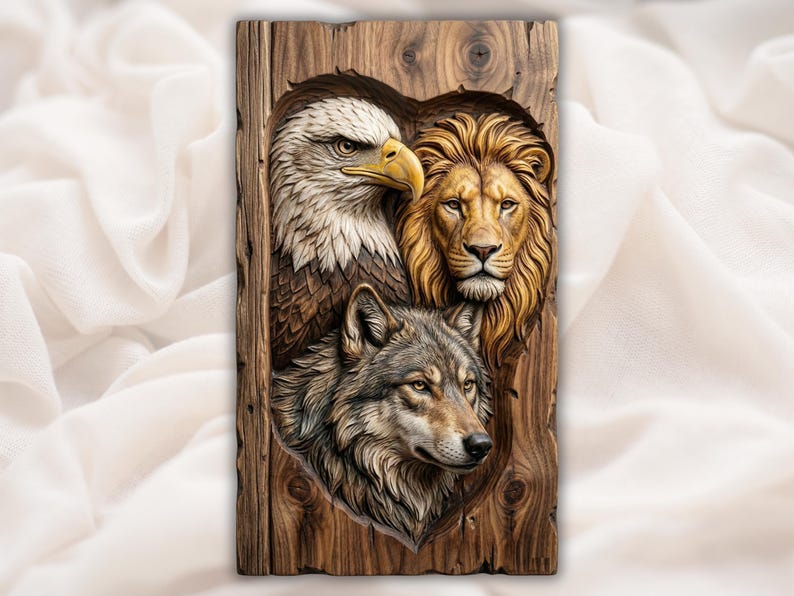 Eagle Lion Wolf STL