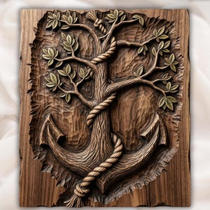 Tree of Life Anchor STL view 1