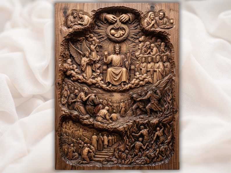 Jesus Judgment Day 3D Relief STL