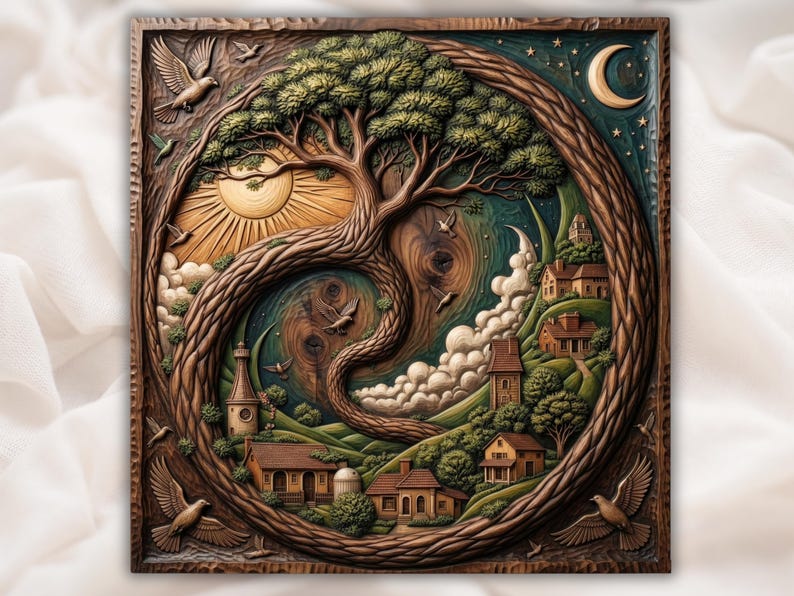 Sun Moon Tree of Life STL