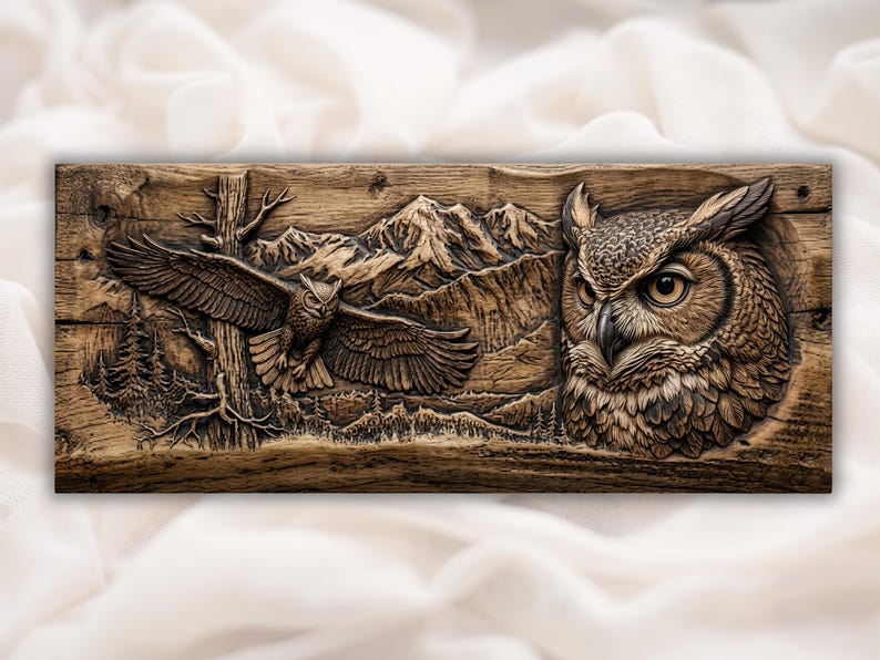 Great Horned Owl Relief STL