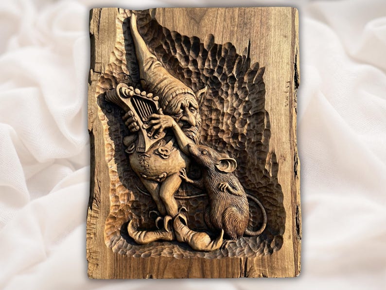 Fantasy Gnome Mouse 3D Relief STL