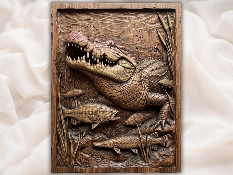 Alligator Swamp 3D Relief STL