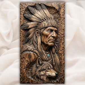 Tribal Native Elder STL view 1