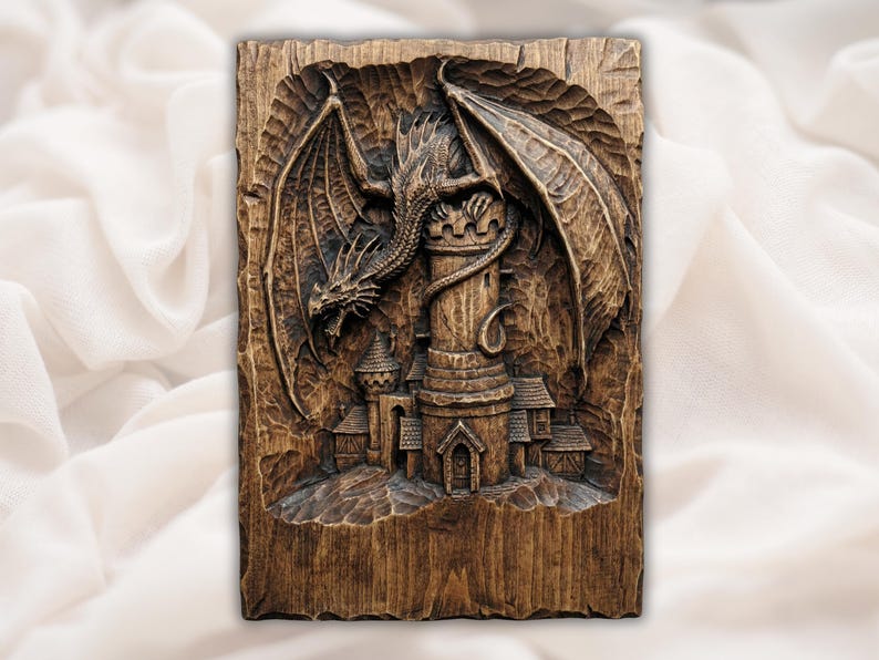 Dragon Castle 3D Relief STL