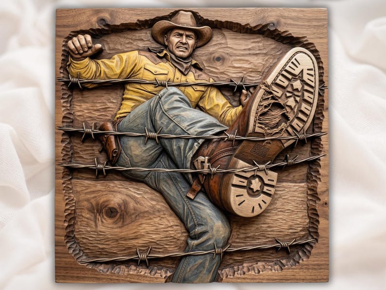 Cowboy Barbed Wire Relief