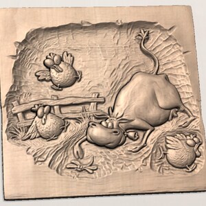 Funny Farm Animal STL view 2