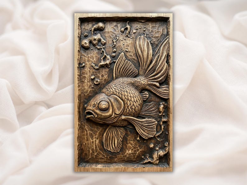 Goldfish 3D Relief STL