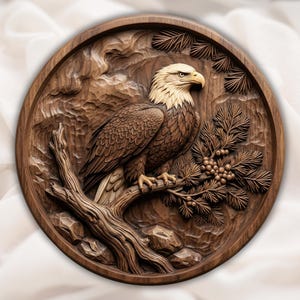 Round Bald Eagle STL view 1
