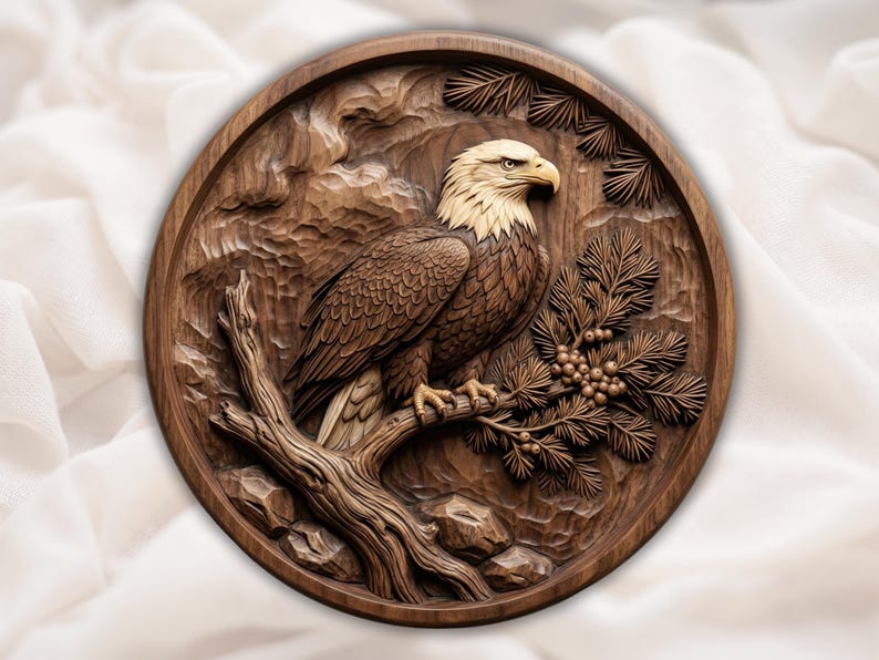 Round Bald Eagle STL