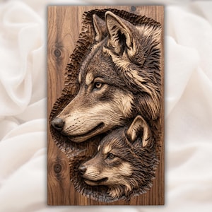 Wolf Family STL view 1