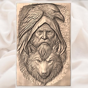 Raven Wolf Mystic Relief STL view 3