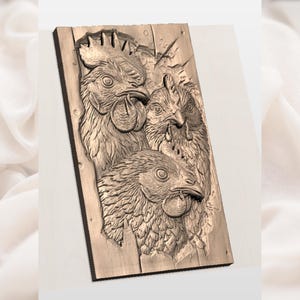 Chicken Relief STL view 2