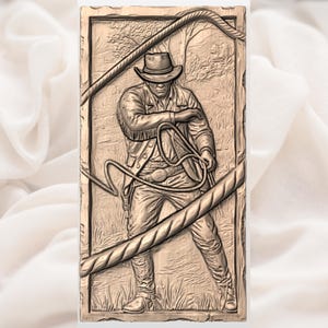 Cowboy Lasso Relief view 3