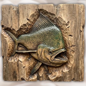 Mahi Mahi Relief STL view 1