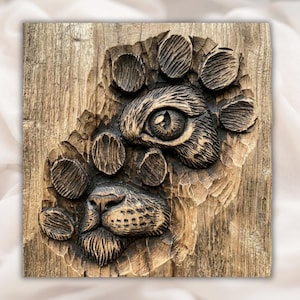 Dog Paw Print 3D Relief STL File view 1